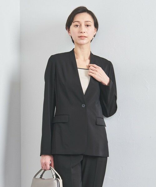 UNITED ARROWS / ユナイテッドアローズ ノーカラージャケット | FEEL CLEAN Vノーカラー ジャケット | 詳細1