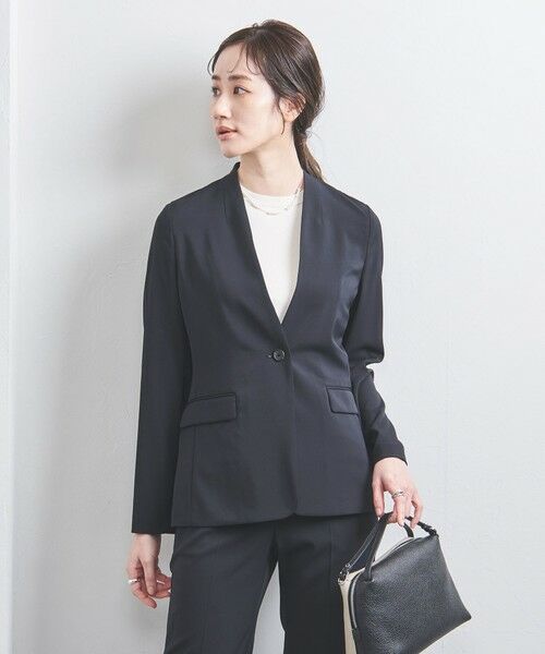 UNITED ARROWS / ユナイテッドアローズ ノーカラージャケット | FEEL CLEAN Vノーカラー ジャケット | 詳細9