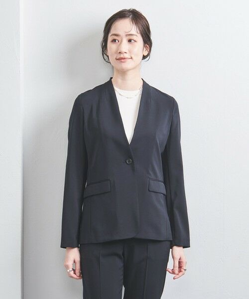 UNITED ARROWS / ユナイテッドアローズ ノーカラージャケット | FEEL CLEAN Vノーカラー ジャケット | 詳細11