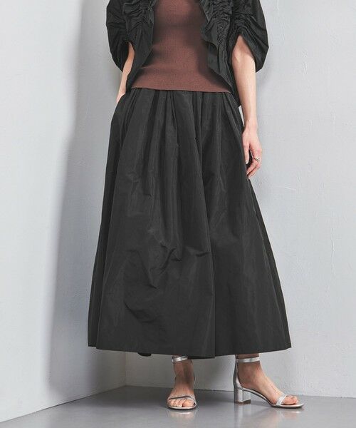UNITED ARROWS/ユナイテッドアローズ タフタ ボリュームギャザー スカート BLACK M(38) UNITED ARROWS/ユナイテッドアローズ タフタ ボリュームギャザー スカート BLACK M(38)