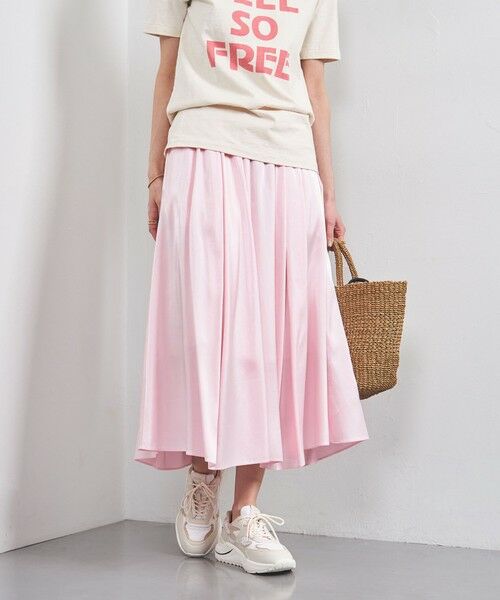UNITED ARROWS/ユナイテッドアローズ タック ロングスカート LT. PINK M(38) UNITED ARROWS/ユナイテッドアローズ タック ロングスカート LT. PINK M(38)