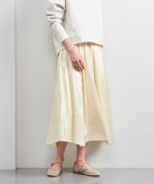 UNITED ARROWS/ユナイテッドアローズ タック ロングスカート CREAM S(36) UNITED ARROWS/ユナイテッドアローズ タック ロングスカート CREAM S(36)