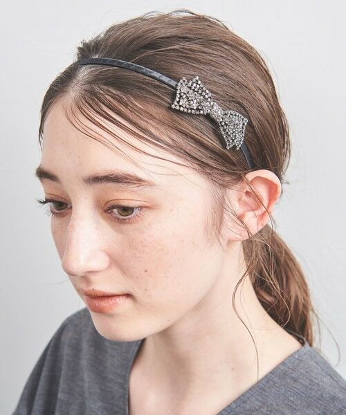 UNITED ARROWS/ユナイテッドアローズ パヴェ BOW ヘッドバンド BLACK FREE UNITED ARROWS/ユナイテッドアローズ パヴェ BOW ヘッドバンド BLACK FREE