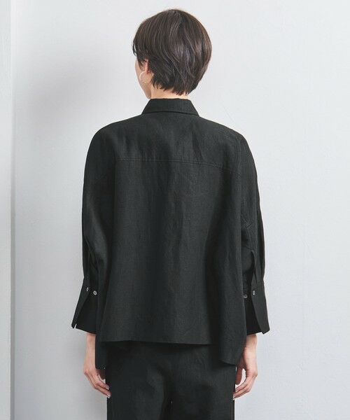 UNITED ARROWS ユナイテッド アローズ リネンシャツ UNITED ARROWS シャツ LIBECO リネン オープンカラーシャツ