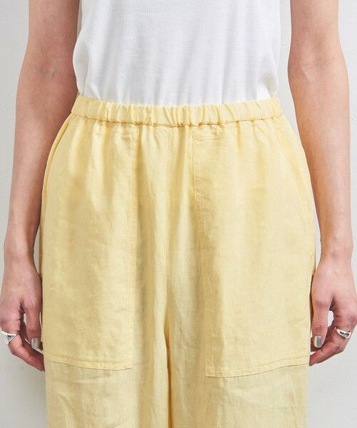 リネン パッチポケット イージーパンツ WHITE/YELLOW （その他