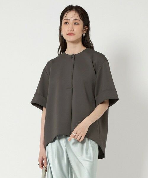 UNITED ARROWS/ユナイテッドアローズ LIGHT SPONGY ブラウス DK. GRAY FREE UNITED ARROWS/ユナイテッドアローズ LIGHT SPONGY ブラウス DK. GRAY FREE