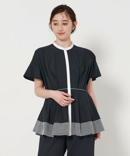 UNITED ARROWS/ユナイテッドアローズ エンブロイダリー ドルマンスリーブ ブラウス NAVY FREE UNITED ARROWS/ユナイテッドアローズ エンブロイダリー ドルマンスリーブ ブラウス NAVY FREE