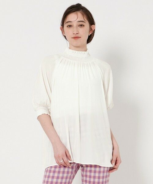 UNITED ARROWS/ユナイテッドアローズ シャーリング ハイネック ブラウス OFF WHITE FREE UNITED ARROWS/ユナイテッドアローズ シャーリング ハイネック ブラウス OFF WHITE FREE