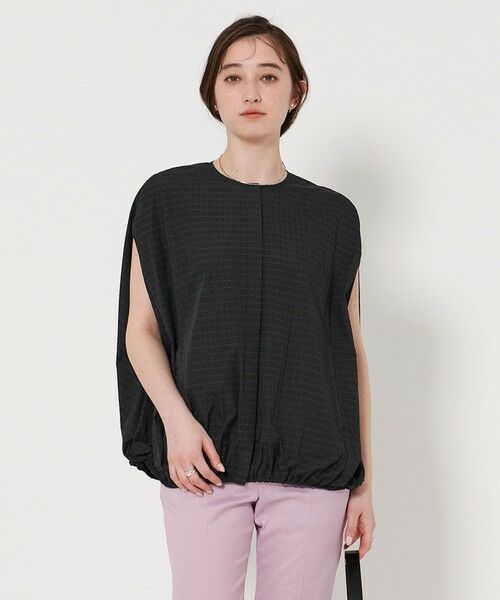 UNITED ARROWS/ユナイテッドアローズ チェックタフタ スリットスリーブ ブルゾン BLACK FREE UNITED ARROWS/ユナイテッドアローズ チェックタフタ スリットスリーブ ブルゾン BLACK FREE