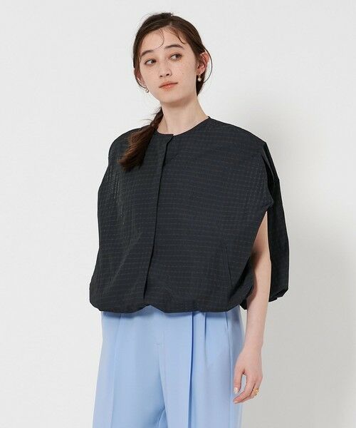 UNITED ARROWS/ユナイテッドアローズ チェックタフタ スリットスリーブ ブルゾン NAVY FREE UNITED ARROWS/ユナイテッドアローズ チェックタフタ スリットスリーブ ブルゾン NAVY FREE