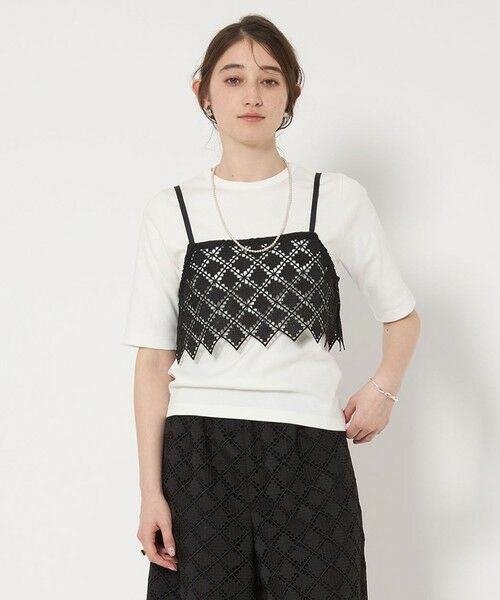 UNITED ARROWS/ユナイテッドアローズ レース キャミソール ビスチェ BLACK FREE UNITED ARROWS/ユナイテッドアローズ レース キャミソール ビスチェ BLACK FREE