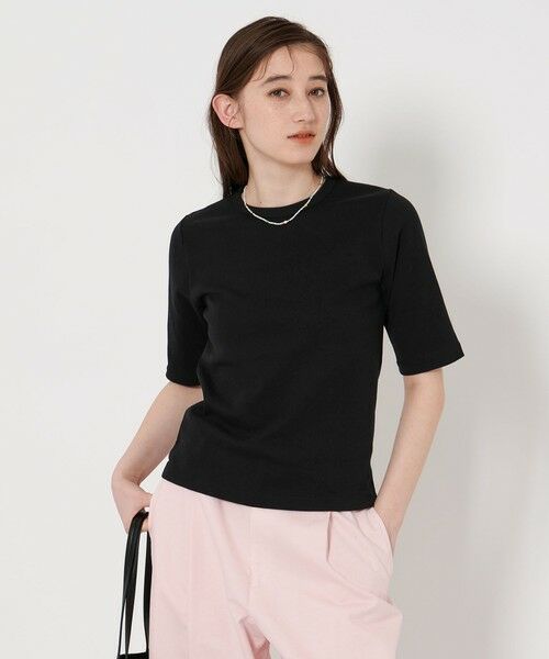 UNITED ARROWS/ユナイテッドアローズ コットン フライス Tシャツ BLACK FREE UNITED ARROWS/ユナイテッドアローズ コットン フライス Tシャツ BLACK FREE