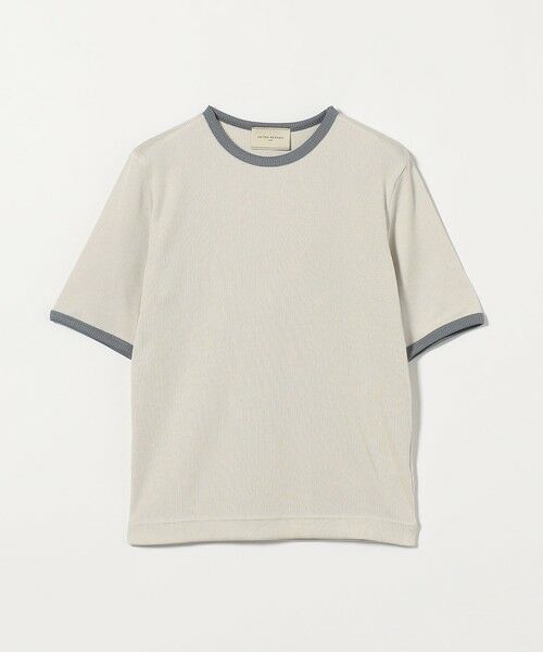 「UNITED ARROWS」 半袖Tシャツ FREE ベージュ レディース リブ バイカラーパイピング Tシャツ （カットソー）｜UNITED