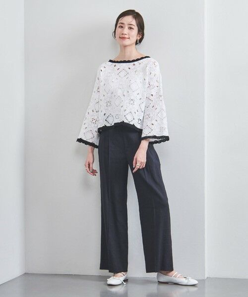 UNITED ARROWS / ユナイテッドアローズ ニット・セーター | クロッシー エンブロイダリー ニットプルオーバー | 詳細3