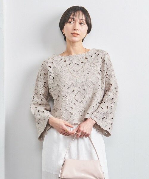 UNITED ARROWS ニット セーター クロッシー エンブロイダリー