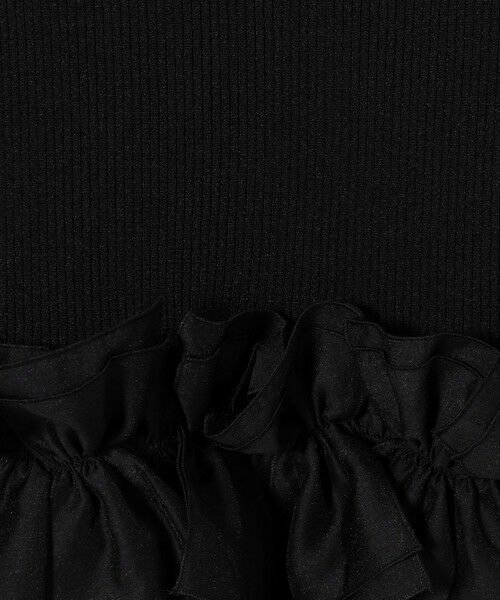 UNITED ARROWS　リボンペプラムニット　ブラック　ユナイテッドアローズ UNITED ARROWS ニット セーター リボン ペプラム レディース