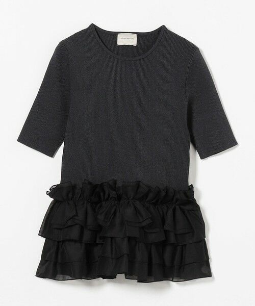 専用　ユナイテッドアローズ　ペプラムニット半袖　グレー UNITED ARROWS（ユナイテッドアローズ）の「P ペプラム ショート