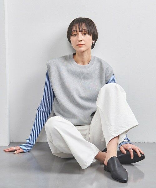 UNITED ARROWS/ユナイテッドアローズ COMFY ラメ ニットベスト SILVER FREE UNITED ARROWS/ユナイテッドアローズ COMFY ラメ ニットベスト SILVER FREE