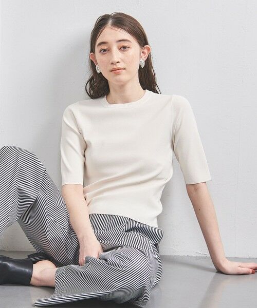 UNITED ARROWS/ユナイテッドアローズ COMFY コンパクト クルーネック ニット WHITE FREE UNITED ARROWS/ユナイテッドアローズ COMFY コンパクト クルーネック ニット WHITE FREE
