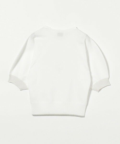 【新品未使用タグ付き】ユナイテッドアローズ　パフスリーブガーターニット　ホワイト UNITED ARROWS（ユナイテッドアローズ）の「P パフスリーブ