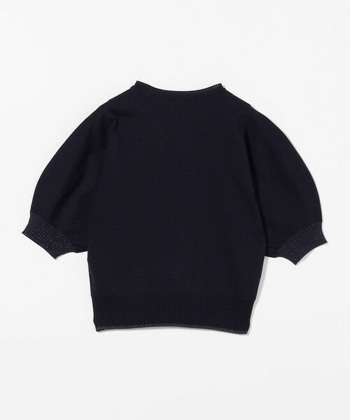 新品 UNITED ARROWS P天竺ハーフスリーブニット パフスリーブ 黒 UNITED ARROWS（ユナイテッドアローズ）の「P 天竺 ハーフ