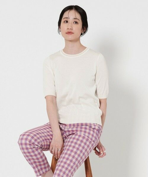 UNITED ARROWS/ユナイテッドアローズ コットンシルク 18G 5SL ニット OFF WHITE FREE UNITED ARROWS/ユナイテッドアローズ コットンシルク 18G 5SL ニット OFF WHITE FREE