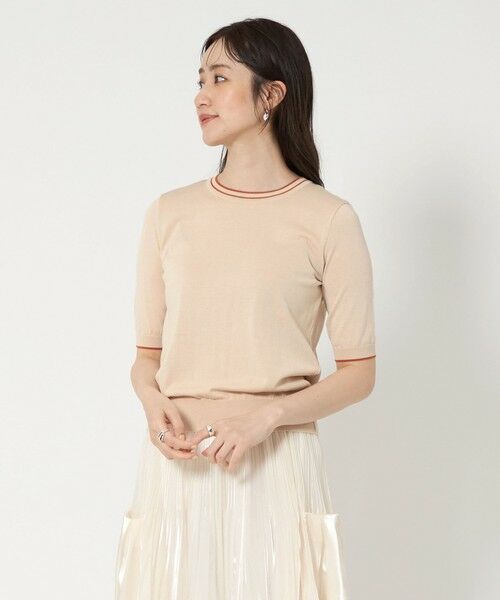 UNITED ARROWS/ユナイテッドアローズ コットンシルク 18G 5SL ニット BEIGE FREE UNITED ARROWS/ユナイテッドアローズ コットンシルク 18G 5SL ニット BEIGE FREE