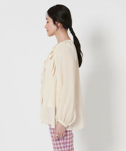 UNITED ARROWS ユナイテッドアローズ ラッフルフリルブラウス 白 ラッフルフリル ブラウス