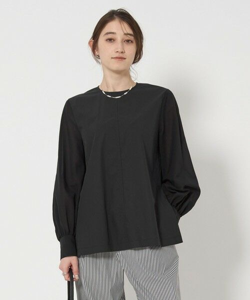 UNITED ARROWS/ユナイテッドアローズ シアースリーブ ブラウス BLACK FREE UNITED ARROWS/ユナイテッドアローズ シアースリーブ ブラウス BLACK FREE