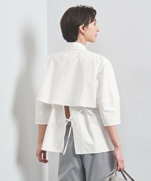 UNITED ARROWS/ユナイテッドアローズ バックスリットリボン ブラウス WHITE FREE UNITED ARROWS/ユナイテッドアローズ バックスリットリボン ブラウス WHITE FREE