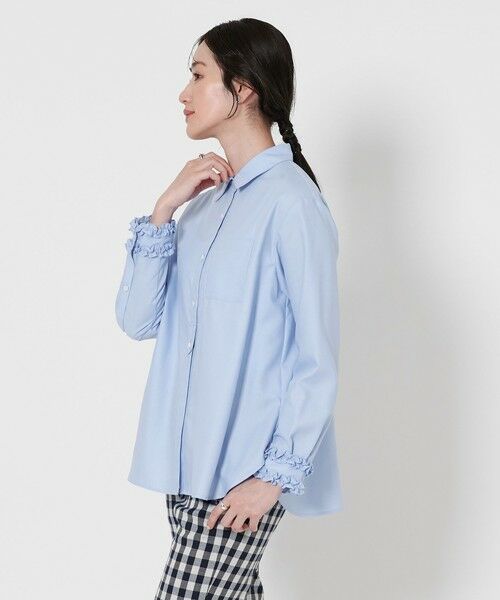 UNITED ARROWS/ユナイテッドアローズ ミニフリル ブラウス LT. BLUE FREE UNITED ARROWS/ユナイテッドアローズ ミニフリル ブラウス LT. BLUE FREE