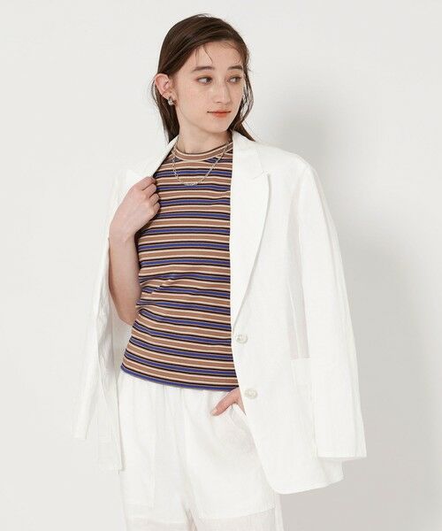 UNITED ARROWS / ユナイテッドアローズ テーラードジャケット | リネン テーラード ジャケット | 詳細1