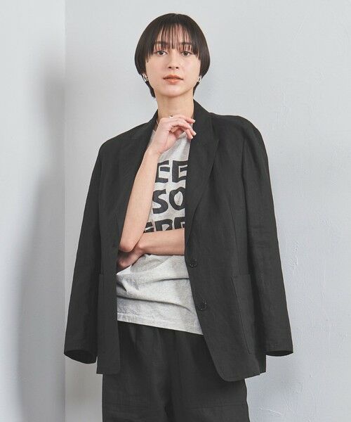UNITED ARROWS / ユナイテッドアローズ テーラードジャケット | リネン テーラード ジャケット | 詳細11