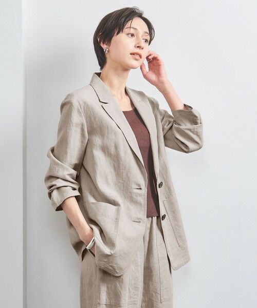UNITED ARROWS / ユナイテッドアローズ テーラードジャケット | リネン テーラード ジャケット | 詳細16