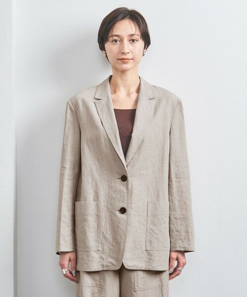UNITED ARROWS / ユナイテッドアローズ テーラードジャケット | リネン テーラード ジャケット | 詳細22