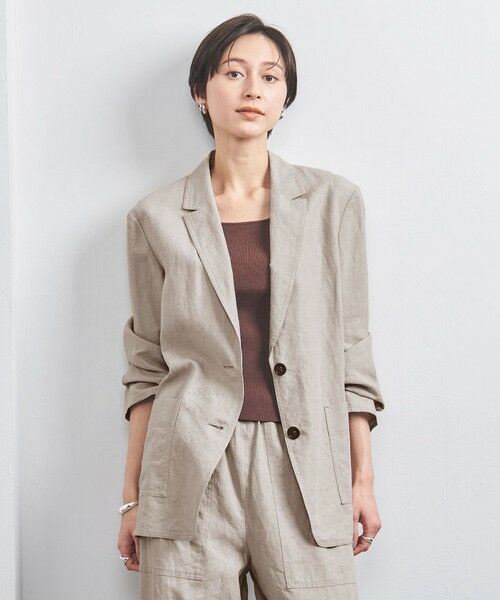 UNITED ARROWS / ユナイテッドアローズ テーラードジャケット | リネン テーラード ジャケット | 詳細17