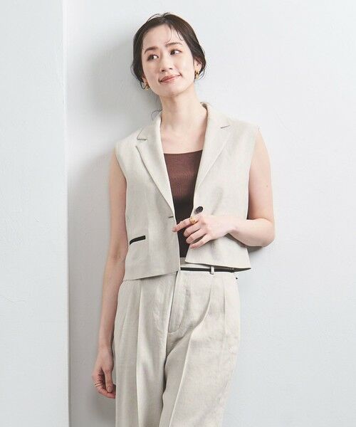UNITED ARROWS/ユナイテッドアローズ ECLISSE テーラード ベスト NATURAL FREE UNITED ARROWS/ユナイテッドアローズ ECLISSE テーラード ベスト NATURAL FREE