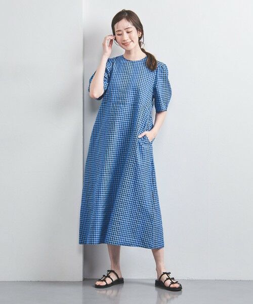チェックバックリボンロングワンピース チェックバックリボンロングワンピース｜ワンウェイの通販