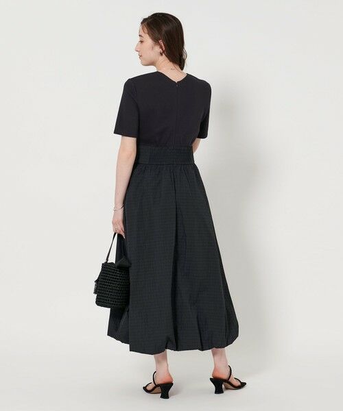 UNITED ARROWS/ユナイテッドアローズ フィット&フレア チェックタフタ ワンピース NAVY S(36) UNITED ARROWS/ユナイテッドアローズ フィット&フレア チェックタフタ ワンピース NAVY S(36)