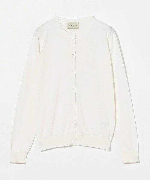 UNITED ARROWS / コットン カーディガン / サイズL コットン アゼ Vネック カーディガン