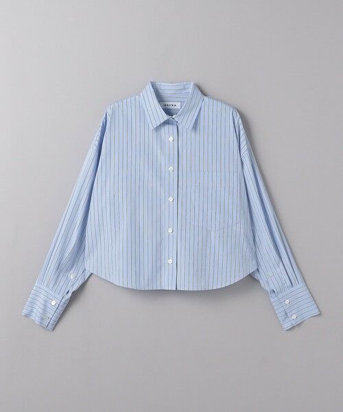 UNITED ARROWS/ユナイテッドアローズ <SACRA>コットン ストライプ クロップドシャツ LT. BLUE FREE(38) UNITED ARROWS/ユナイテッドアローズ <SACRA>コットン ストライプ クロップドシャツ LT. BLUE FREE(38)