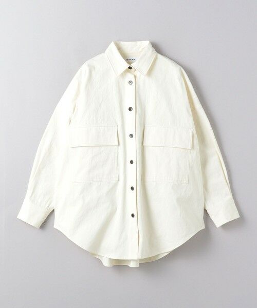 UNITED ARROWS/ユナイテッドアローズ <SACRA>シャツジャケット OFF WHITE FREE(38) UNITED ARROWS/ユナイテッドアローズ <SACRA>シャツジャケット OFF WHITE FREE(38)