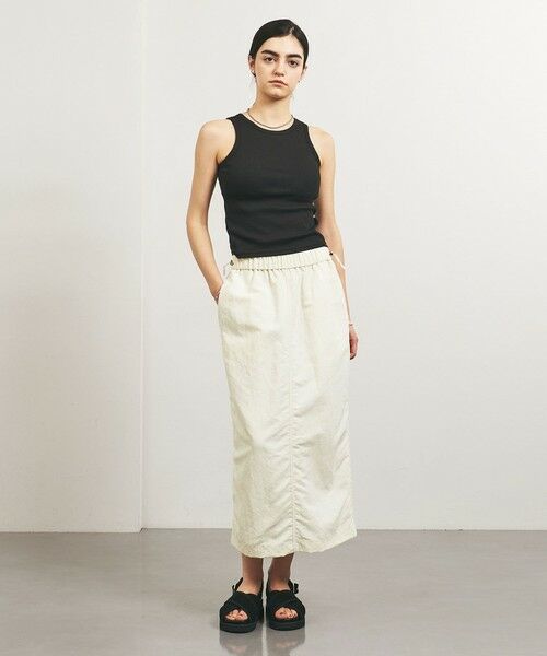 UNITED ARROWS/ユナイテッドアローズ <TO UNITED ARROWS>ナイロンツイル ギャザースカート OFF WHITE FREE UNITED ARROWS/ユナイテッドアローズ <TO UNITED ARROWS>ナイロンツイル ギャザースカート OFF WHITE FREE