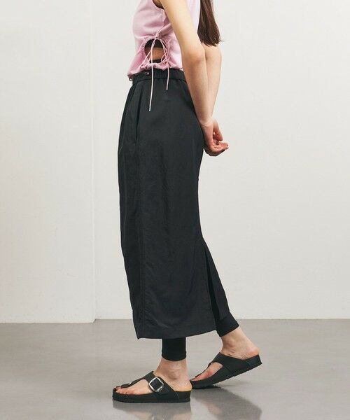 UNITED ARROWS/ユナイテッドアローズ <TO UNITED ARROWS>ナイロンツイル ギャザースカート BLACK FREE UNITED ARROWS/ユナイテッドアローズ <TO UNITED ARROWS>ナイロンツイル ギャザースカート BLACK FREE