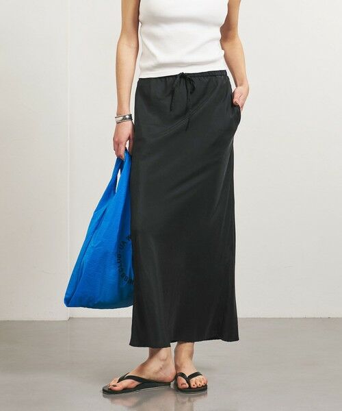 UNITED ARROWS マキシスカート セール】エンブロイダリー ストレート マキシスカート（スカート