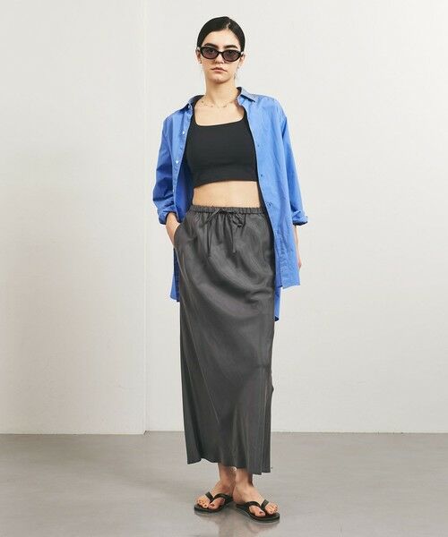 UNITED ARROWS/ユナイテッドアローズ <TO UNITED ARROWS>フレア マキシスカート MD. GRAY FREE UNITED ARROWS/ユナイテッドアローズ <TO UNITED ARROWS>フレア マキシスカート MD. GRAY FREE