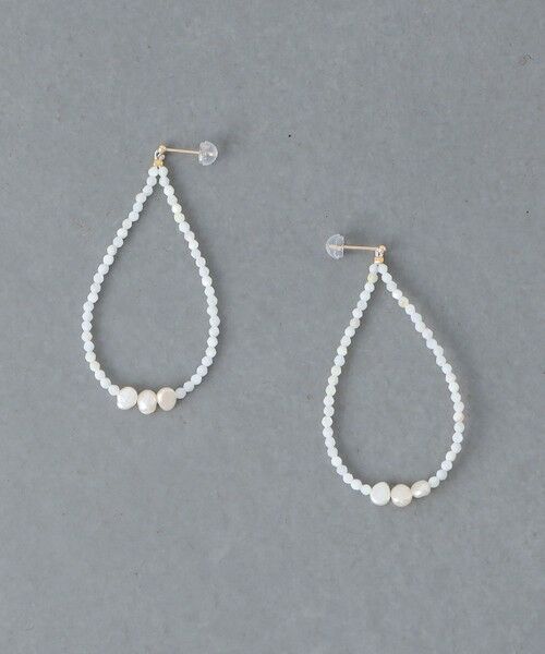 UNITED ARROWS/ユナイテッドアローズ <les bonbon>OVAL ピアス WHITE FREE UNITED ARROWS/ユナイテッドアローズ <les bonbon>OVAL ピアス WHITE FREE