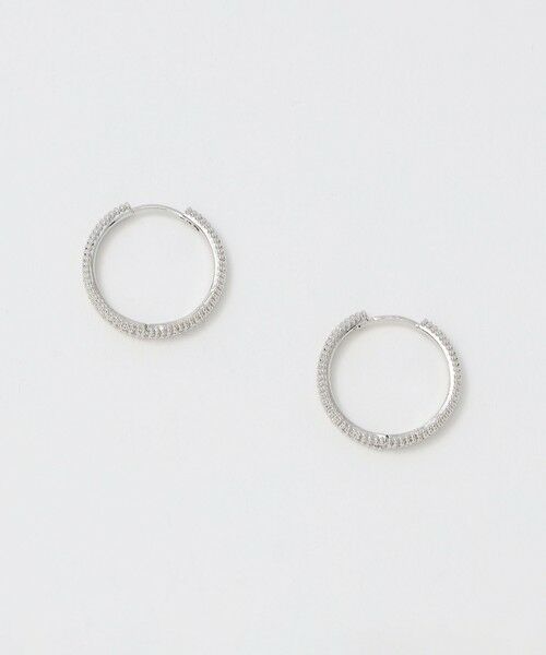 UNITED ARROWS/ユナイテッドアローズ パヴェ ナロー フープピアス SILVER FREE UNITED ARROWS/ユナイテッドアローズ パヴェ ナロー フープピアス SILVER FREE