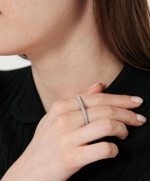 UNITED ARROWS/ユナイテッドアローズ パヴェ ダブルフィンガー リング SILVER FREE UNITED ARROWS/ユナイテッドアローズ パヴェ ダブルフィンガー リング SILVER FREE