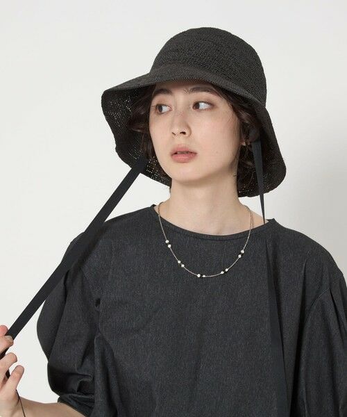 UNITED ARROWS/ユナイテッドアローズ RFA リボン ハット UV BLACK FREE UNITED ARROWS/ユナイテッドアローズ RFA リボン ハット UV BLACK FREE